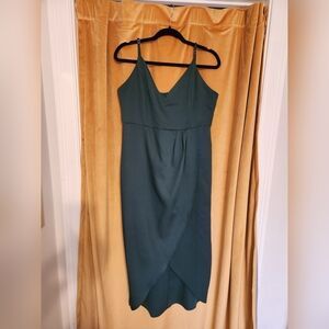Green Sleeveless Coctail Dress